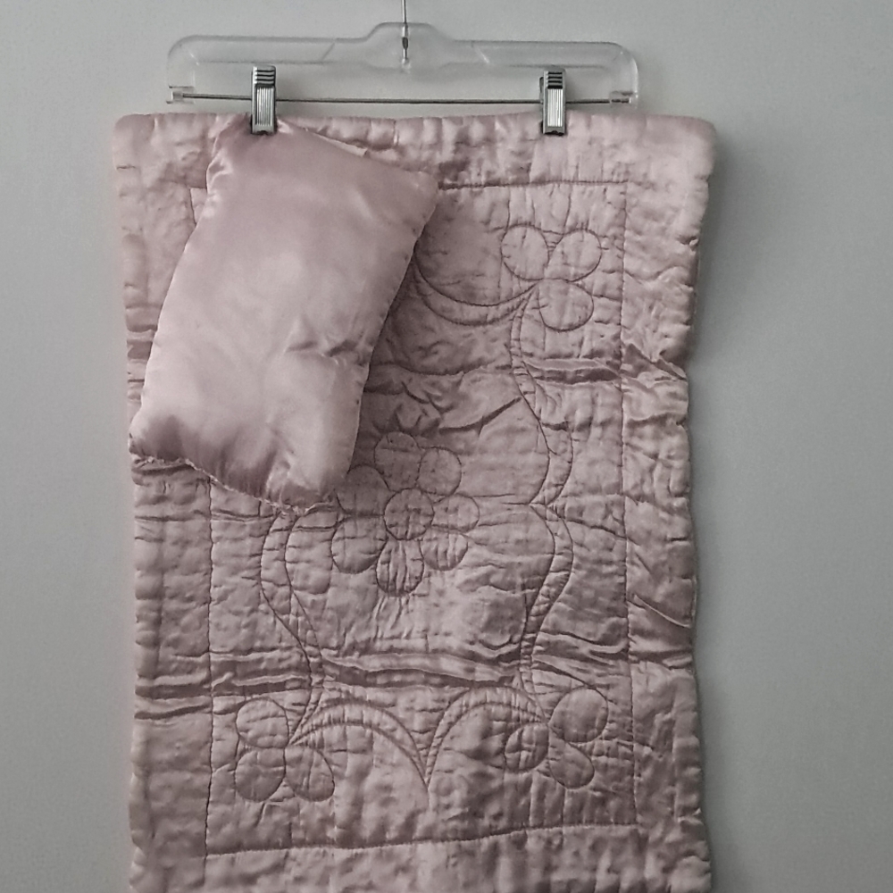 Doll Bed Comforter Pillow Set Retro 1960s